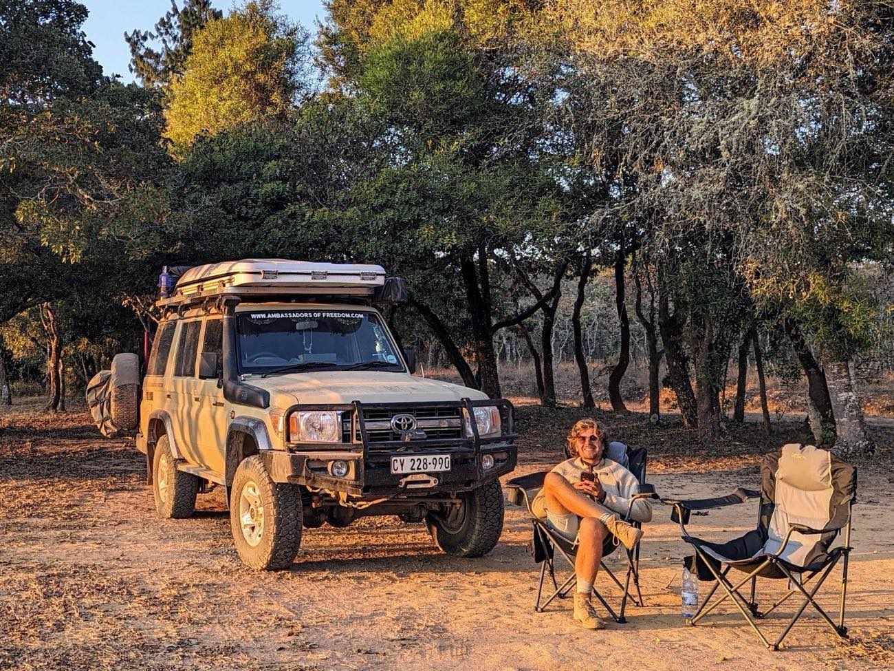 A Land Cruiser in the bush