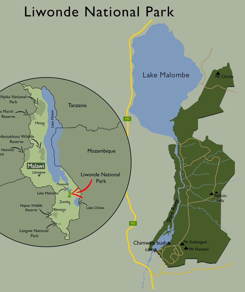 Liwonde National Park Map